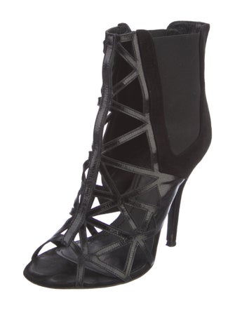 Givenchy Leather Cutout Accent Chelsea Boots