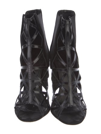 Givenchy Leather Cutout Accent Chelsea Boots
