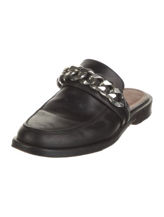 Givenchy Leather Chain-Link Accents Mules