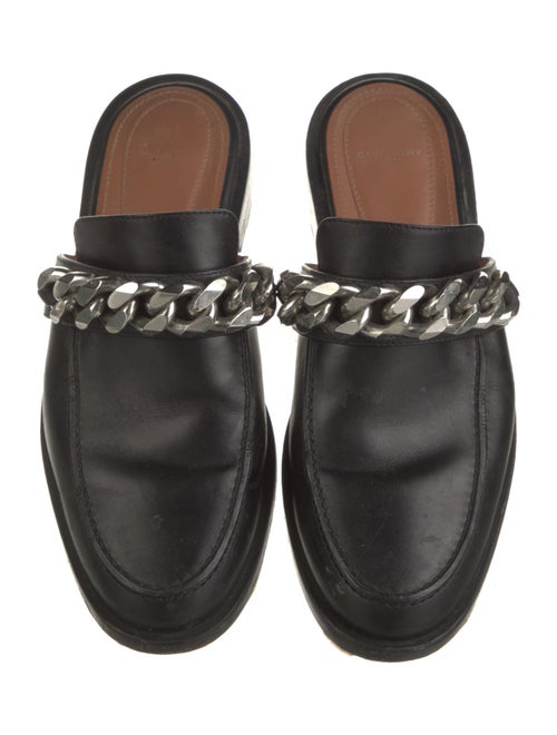 Givenchy Leather Chain-Link Accents Mules