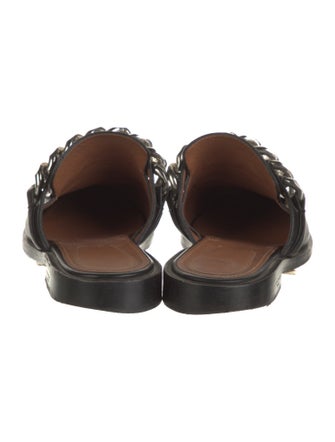 Givenchy Leather Chain-Link Accents Mules