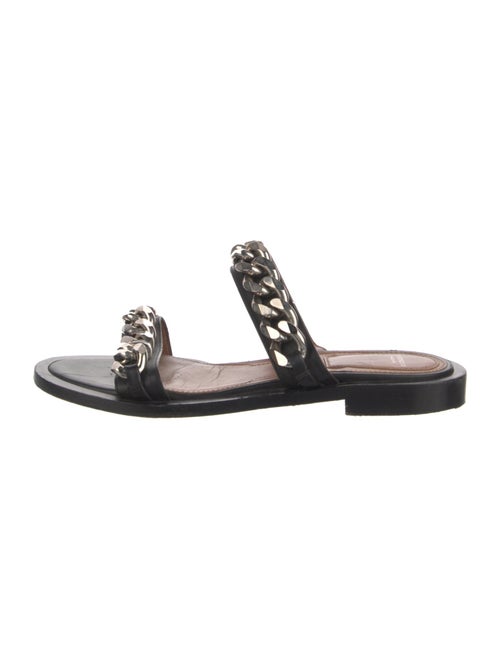 Givenchy Leather Chain-Link Accents Slides