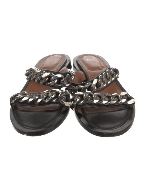 Givenchy Leather Chain-Link Accents Slides