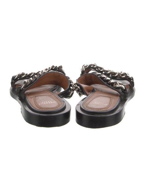 Givenchy Leather Chain-Link Accents Slides