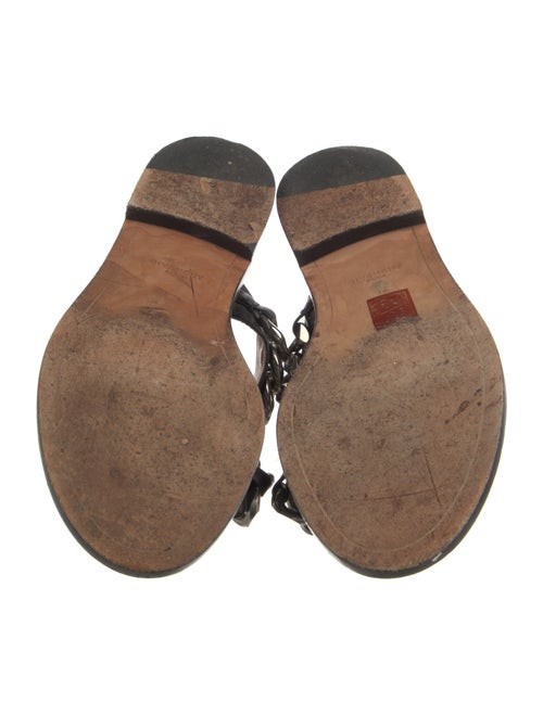 Givenchy Leather Chain-Link Accents Slides