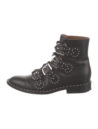 Givenchy Leather Studded Accents Combat Boots