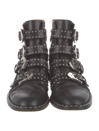 Givenchy Leather Studded Accents Combat Boots