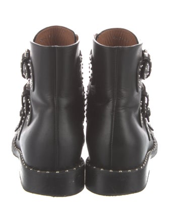 Givenchy Leather Studded Accents Combat Boots