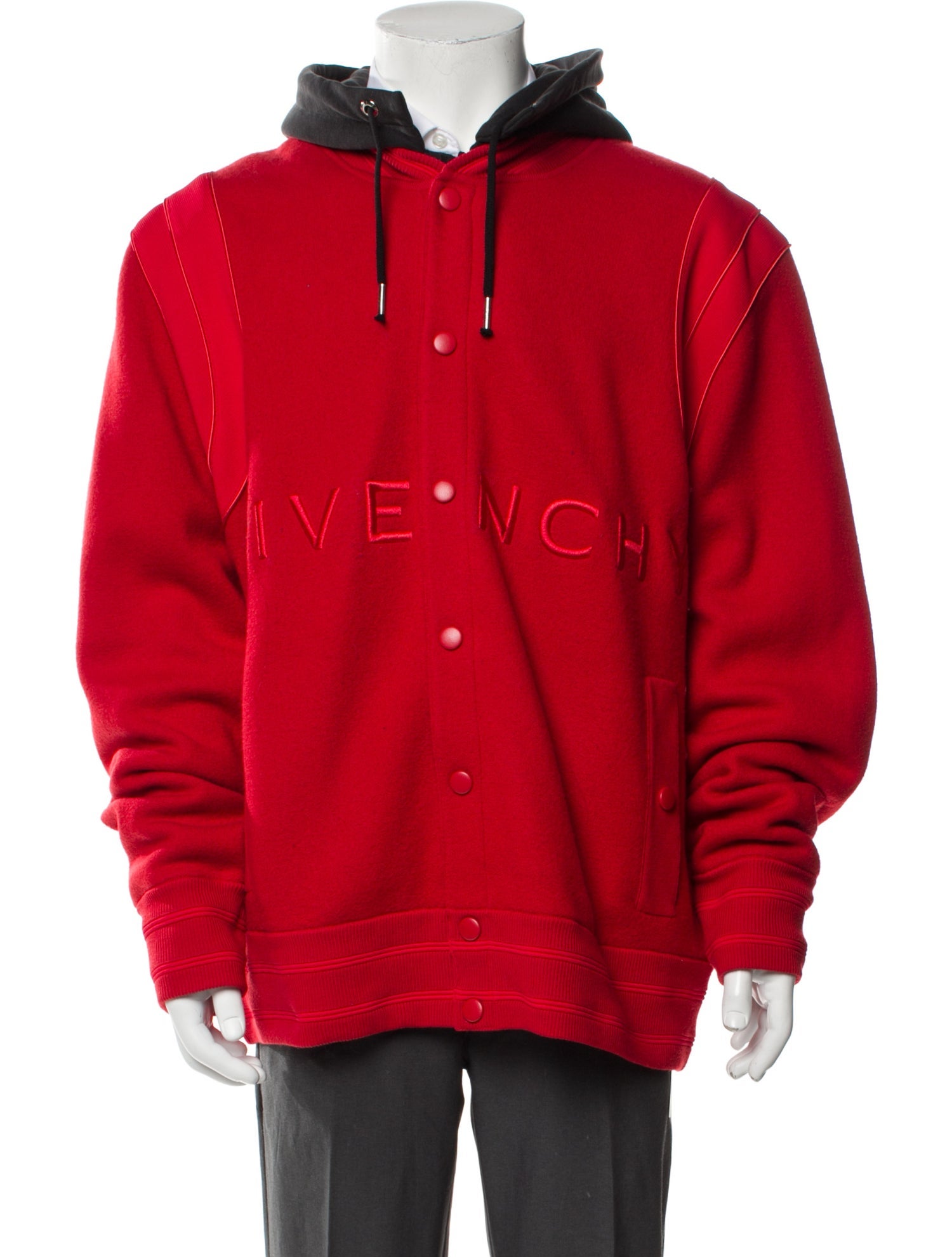 Givenchy Wool Colorblock Pattern Parka