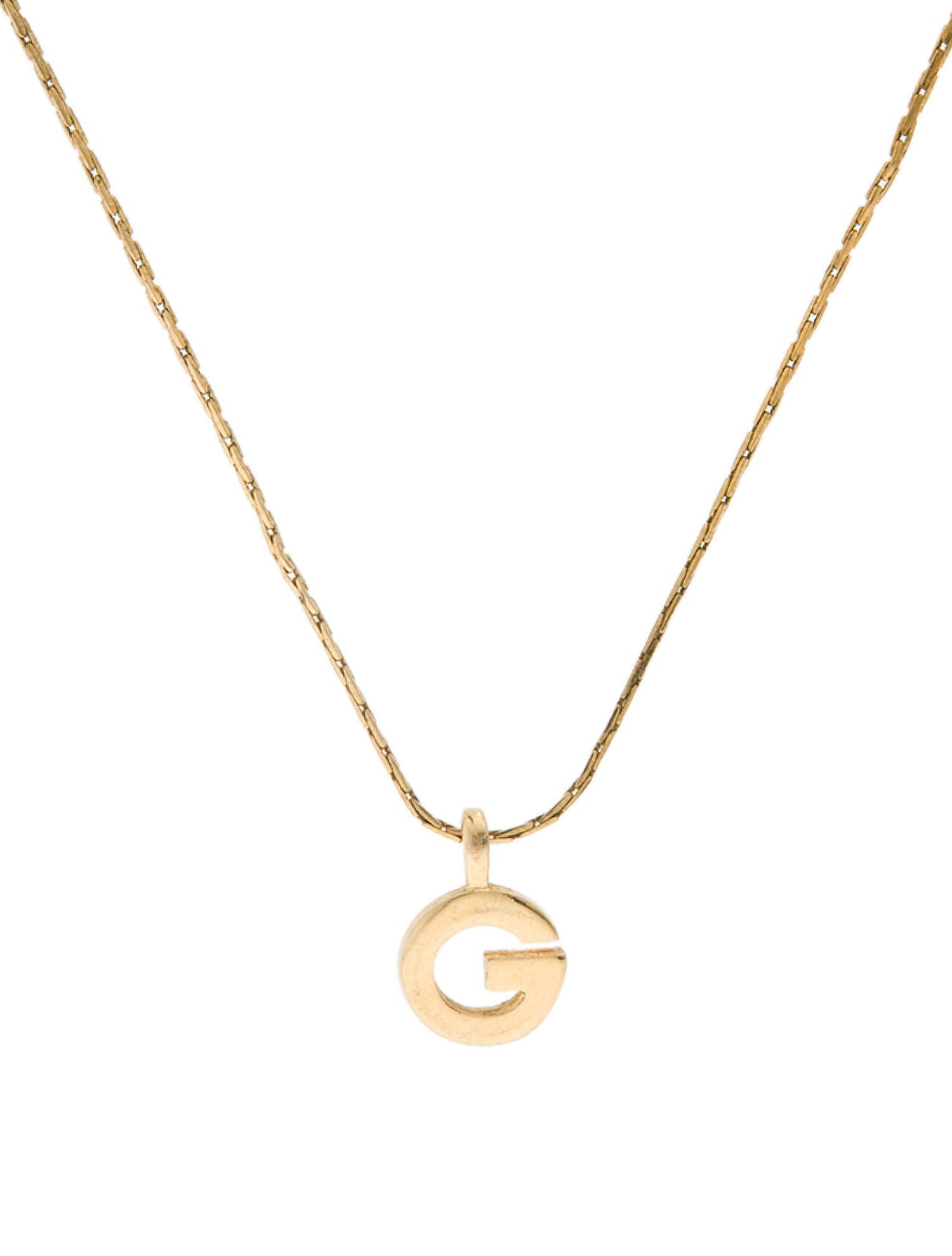 Givenchy Vintage 'G' Pendant Necklace
