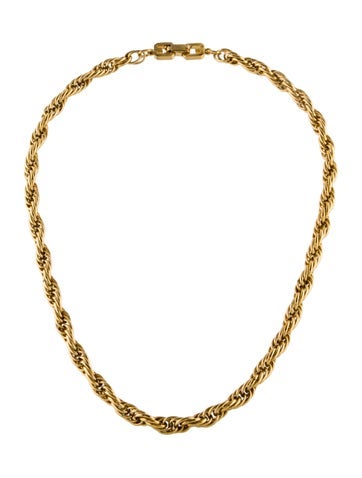 Givenchy Chain Vintage Multi Link Necklace