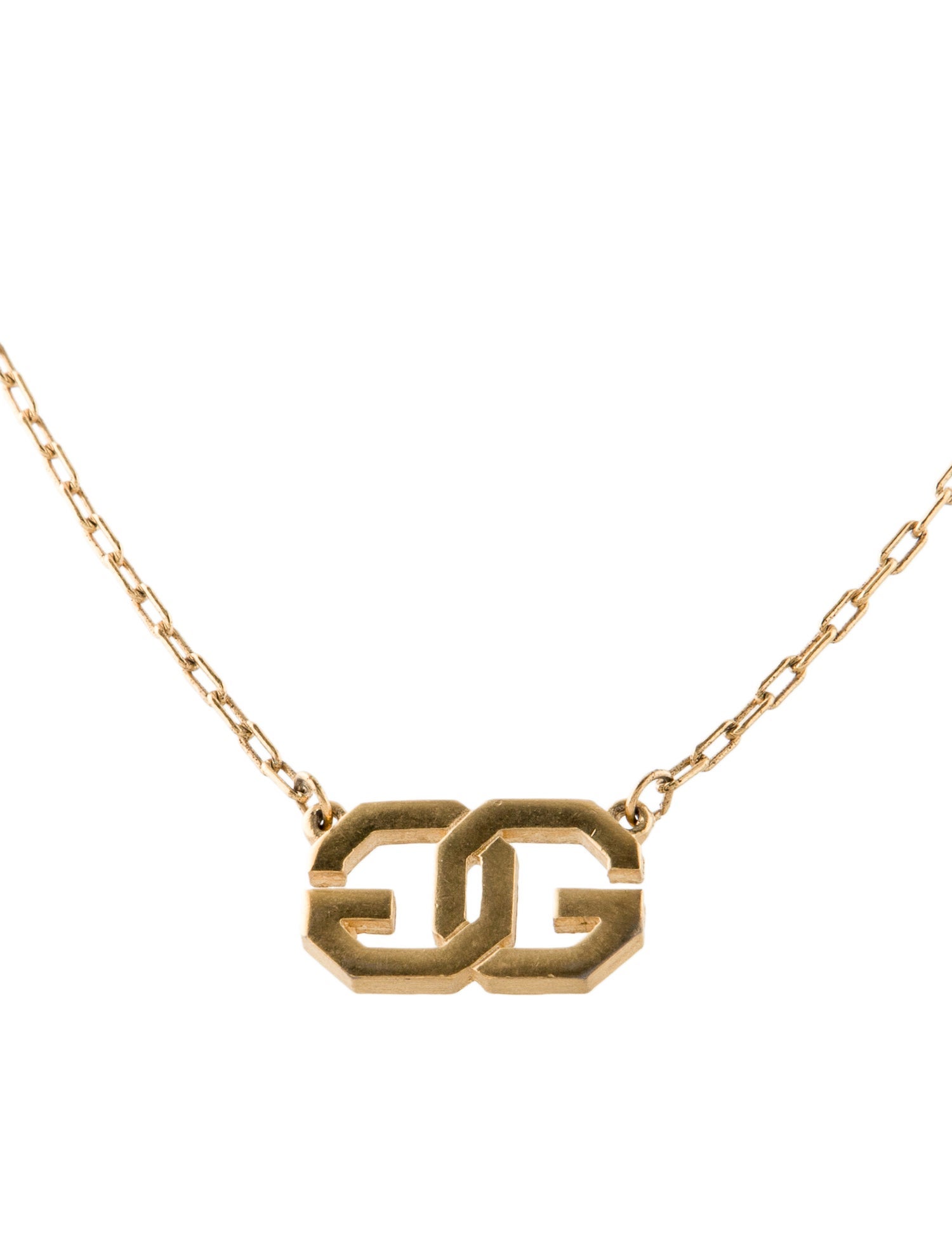 Givenchy Vintage Double G Pendant Necklace