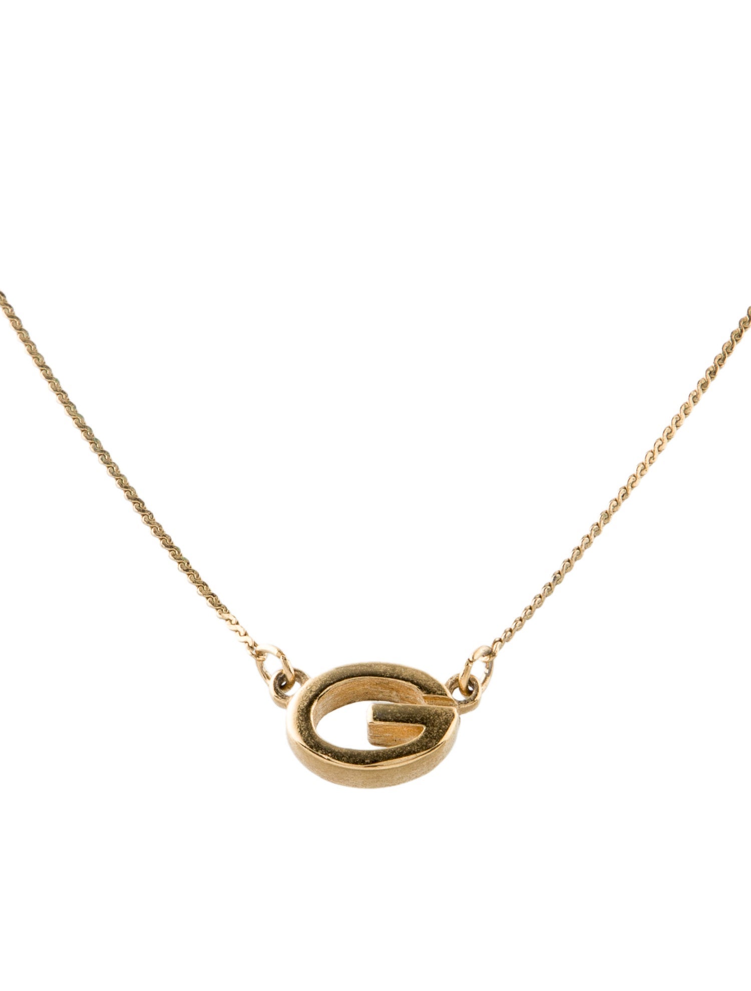 Givenchy Vintage Oval 'G' Pendant Necklace