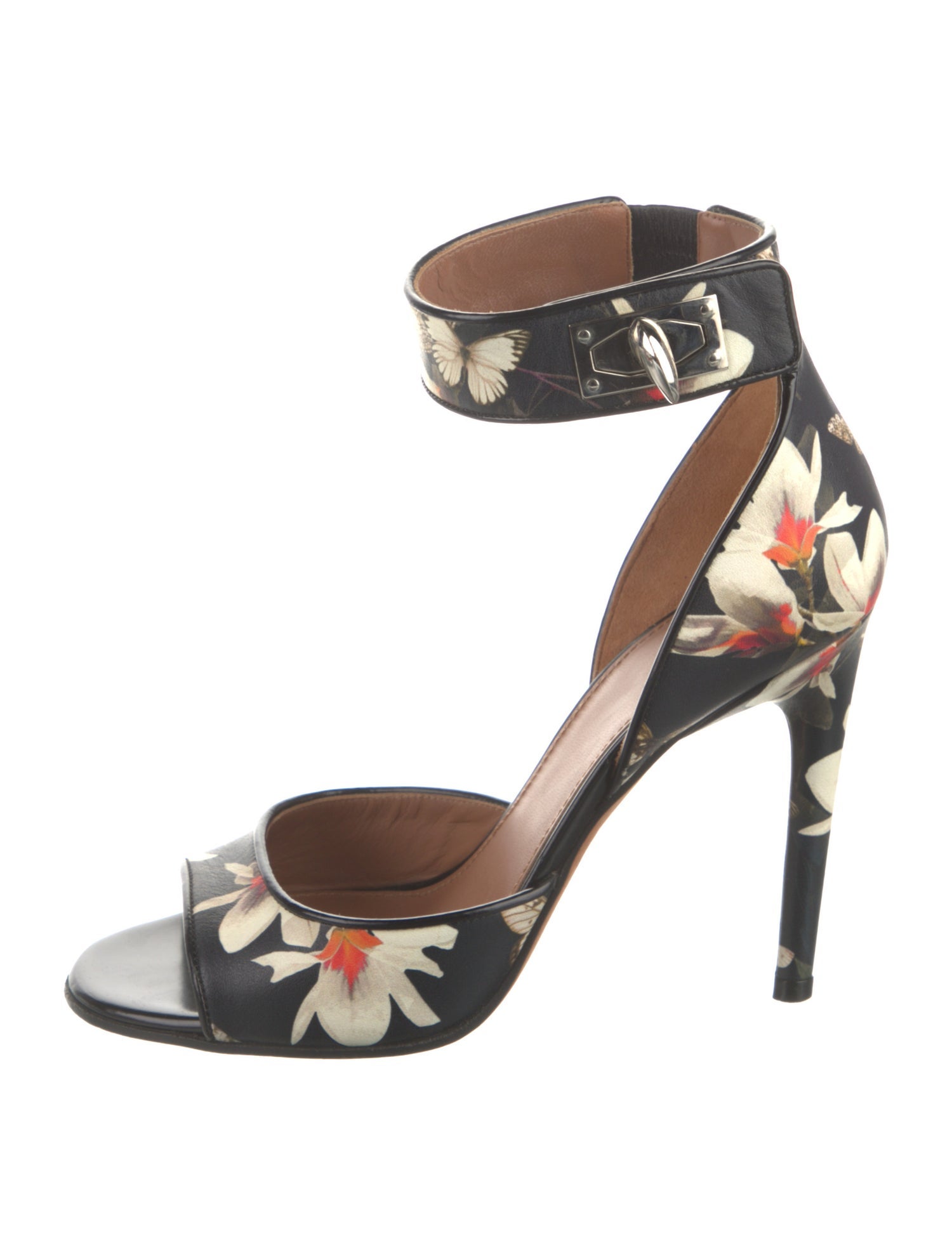 Givenchy Leather Floral Print D'Orsay Pumps