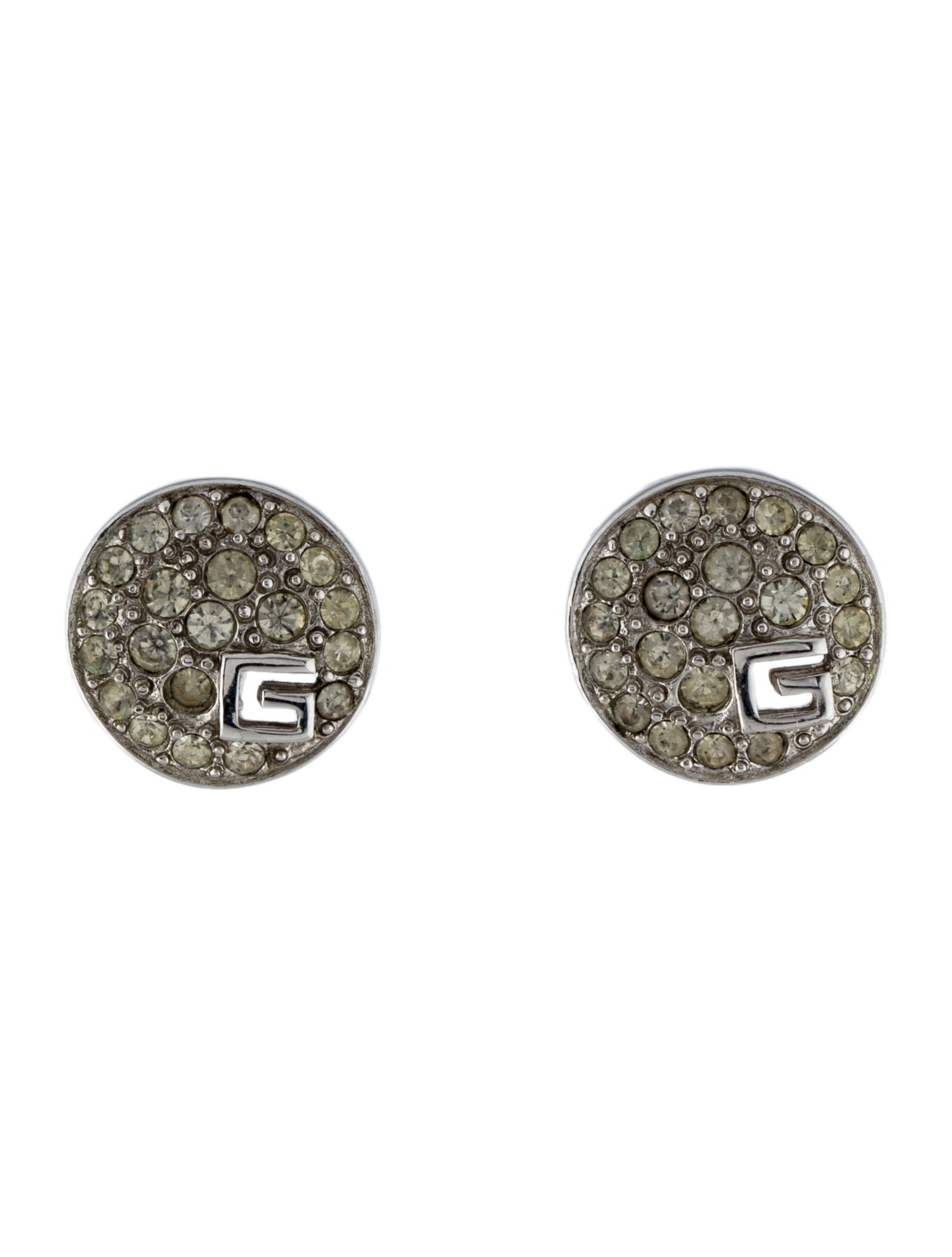 Givenchy Vintage Crystal Clip-On Earrings