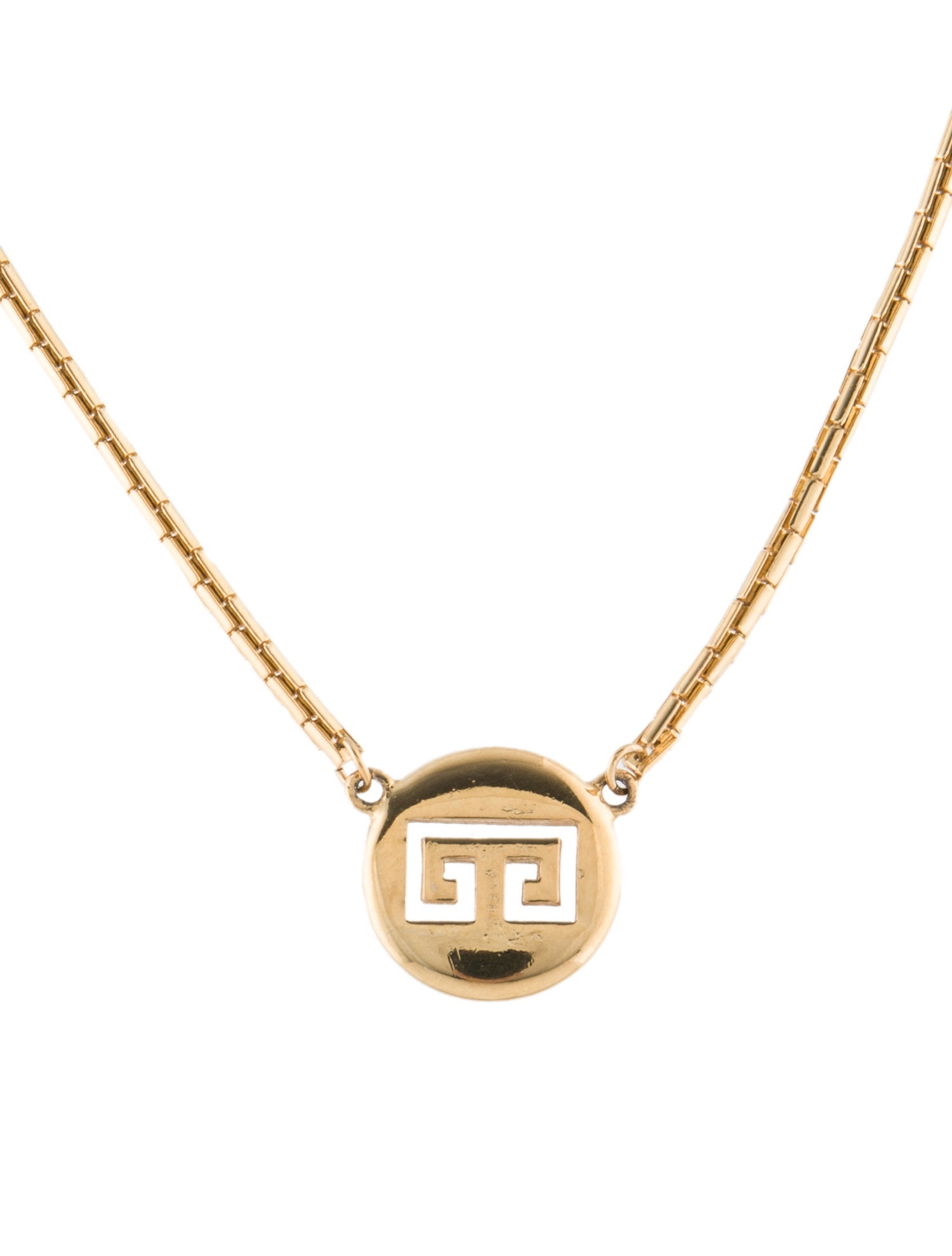 Givenchy Vintage Double 'G' Pendant Necklace