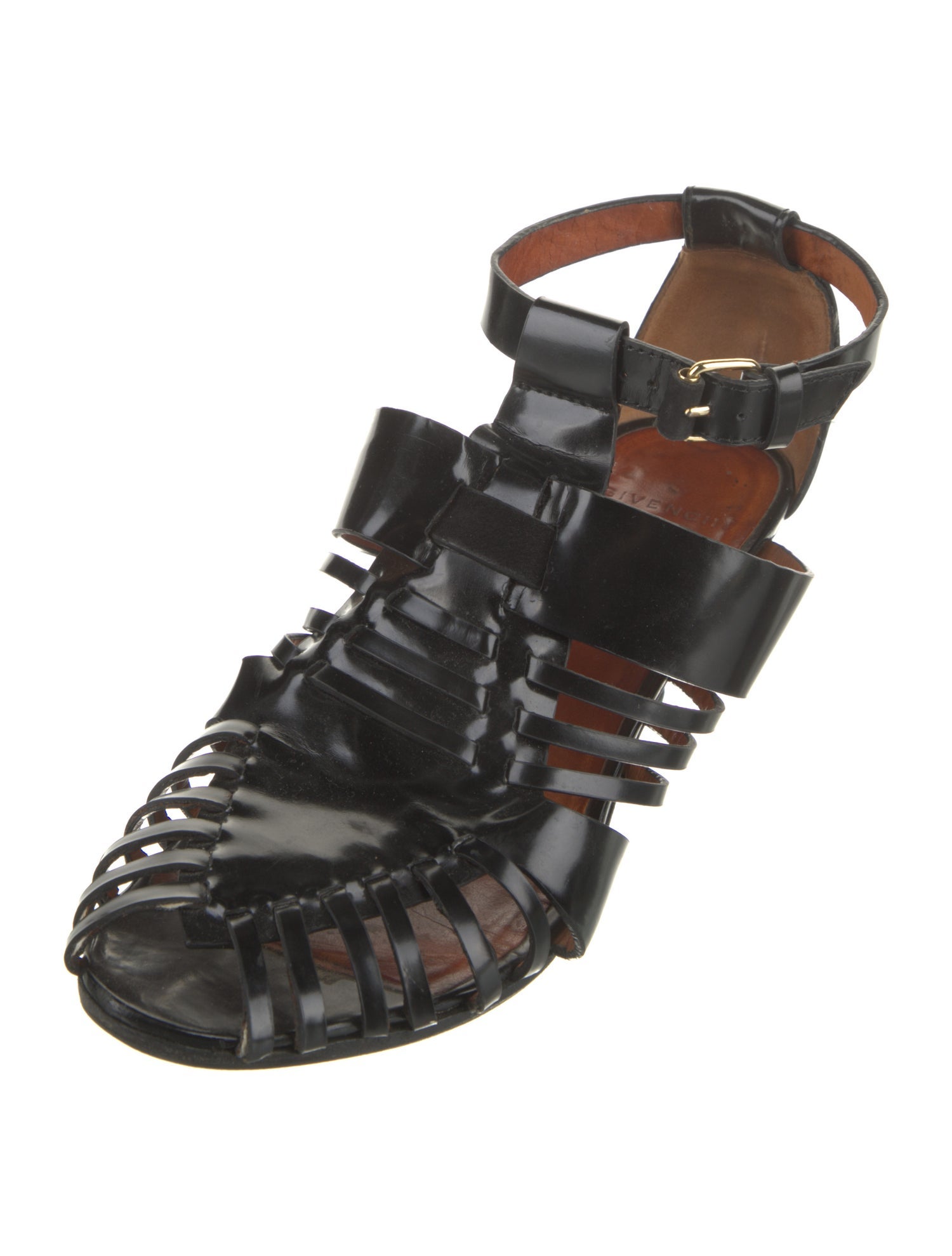 Givenchy Leather Cutout Accent Gladiator Sandals
