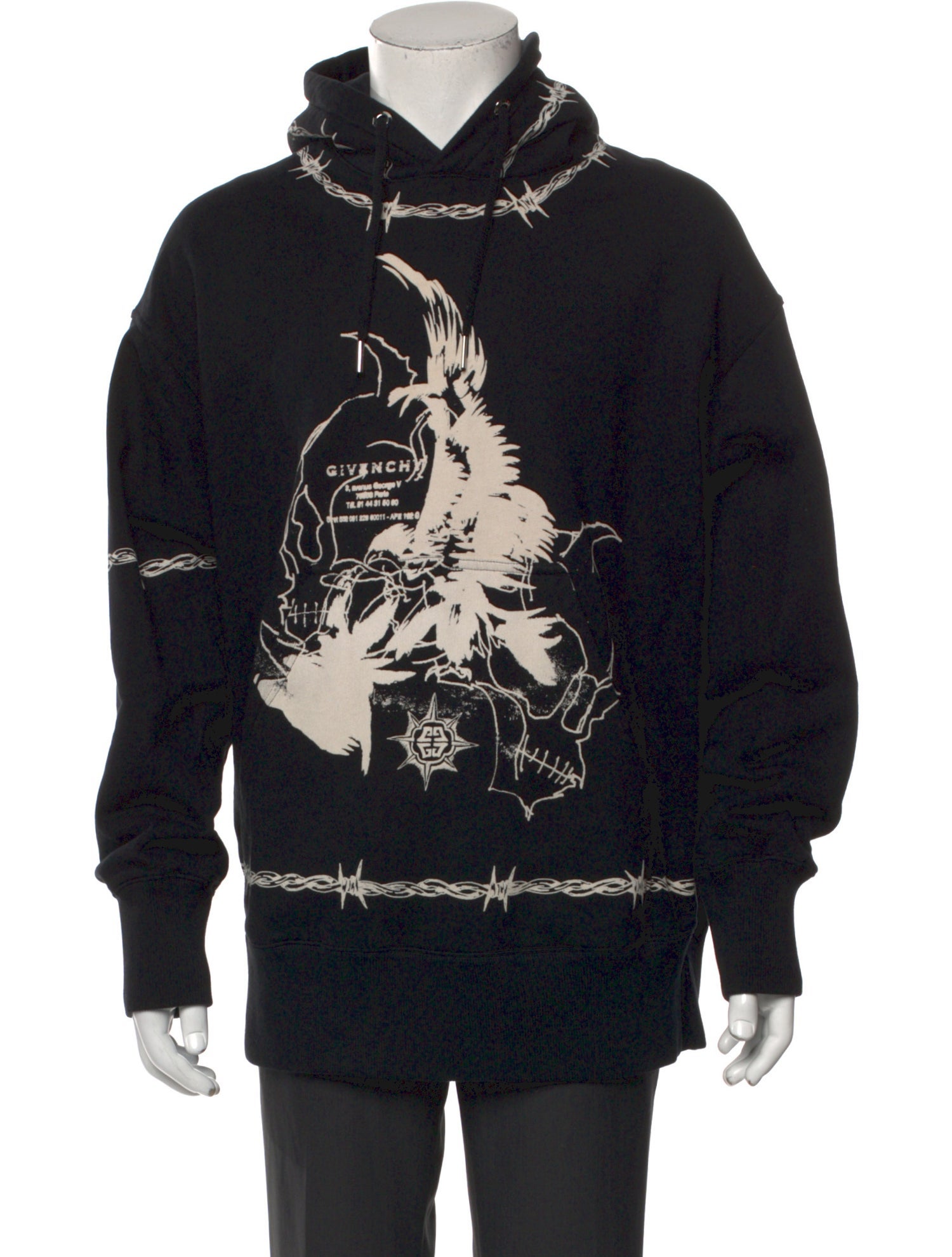 Givenchy Graphic Print Crew Neck Hoodie