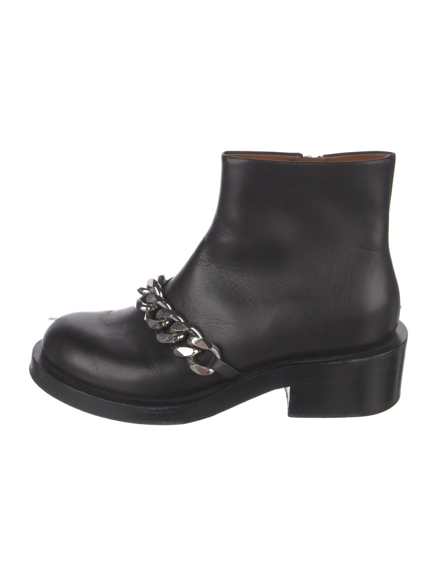 Givenchy Leather Chain-Link Accents Boots