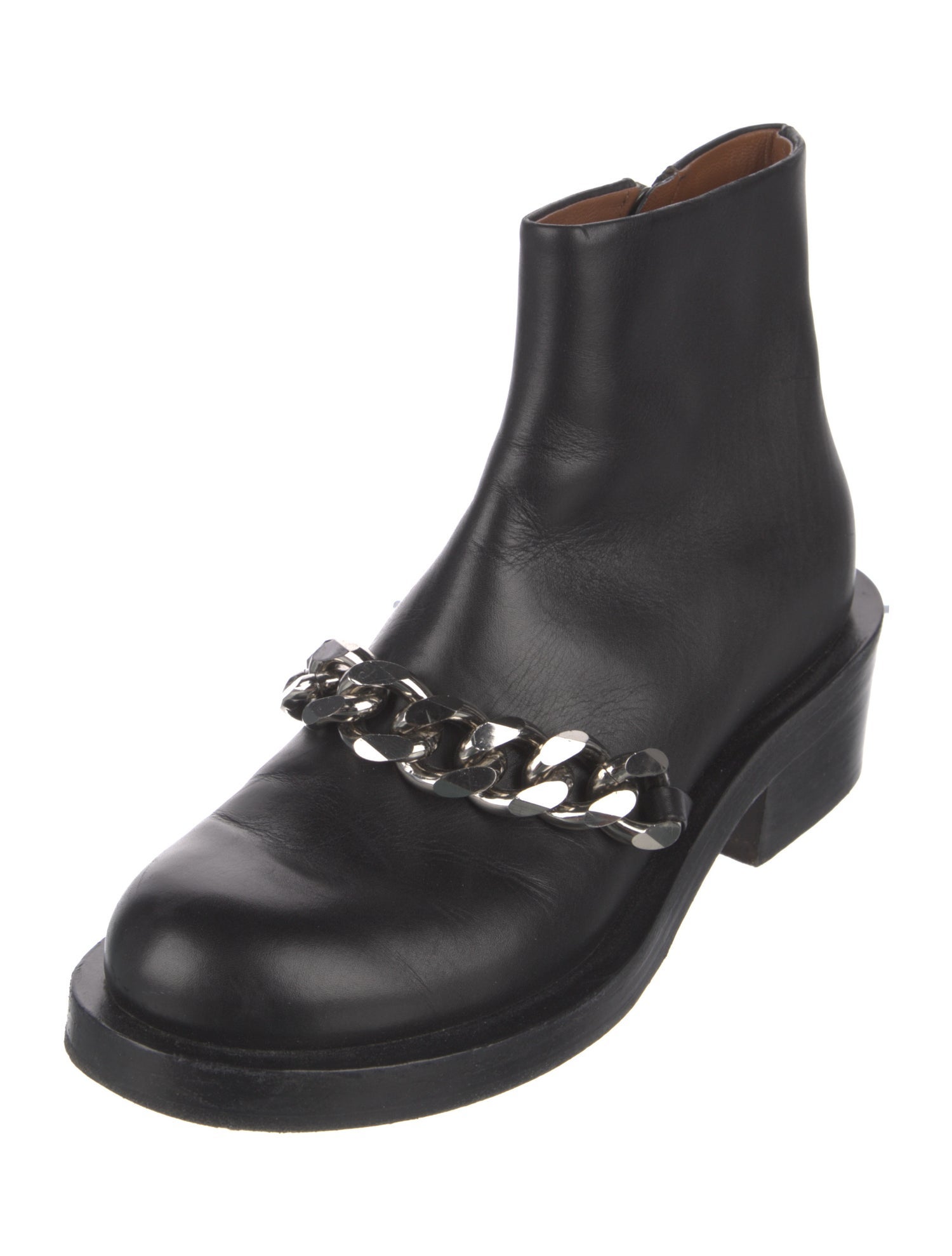 Givenchy Leather Chain-Link Accents Boots