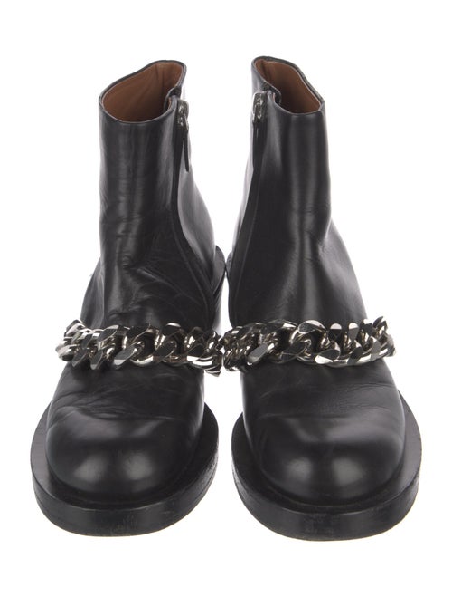 Givenchy Leather Chain-Link Accents Boots
