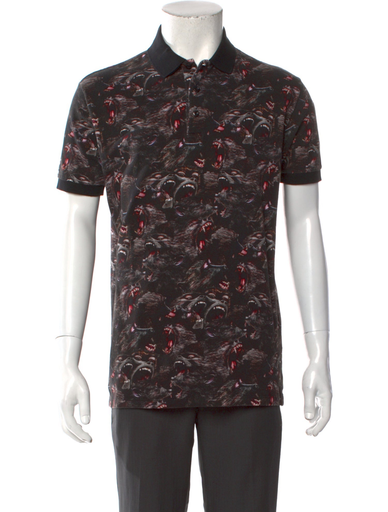Givenchy Printed Collar Polo Shirt