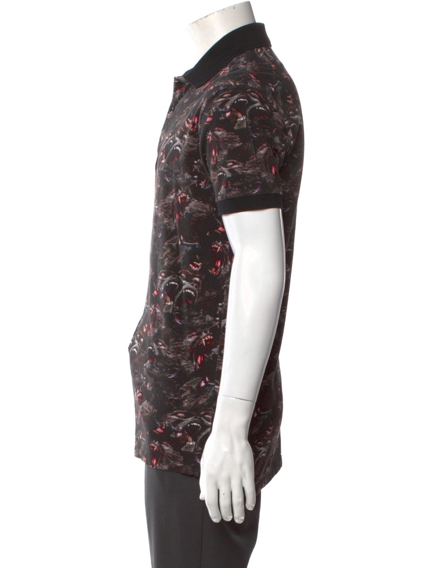 Givenchy Printed Collar Polo Shirt