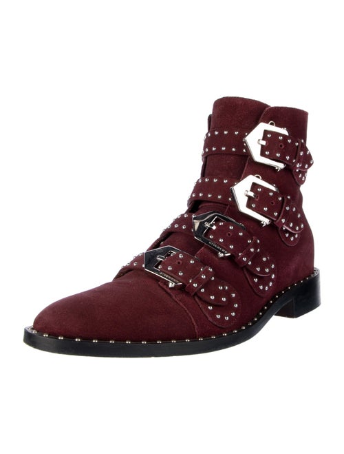 Givenchy Suede Studded Accents Combat Boots