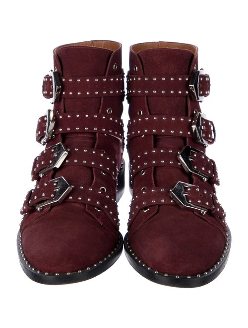 Givenchy Suede Studded Accents Combat Boots