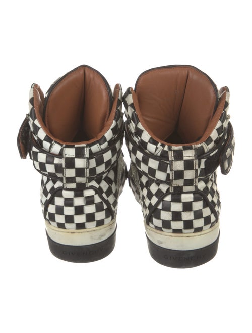Givenchy Leather Plaid Print Sneakers