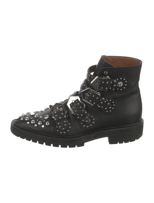 Givenchy Leather Printed Combat Boots