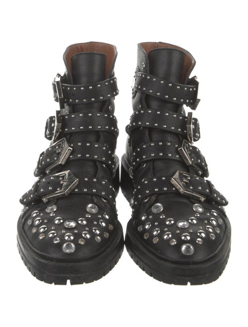 Givenchy Leather Printed Combat Boots