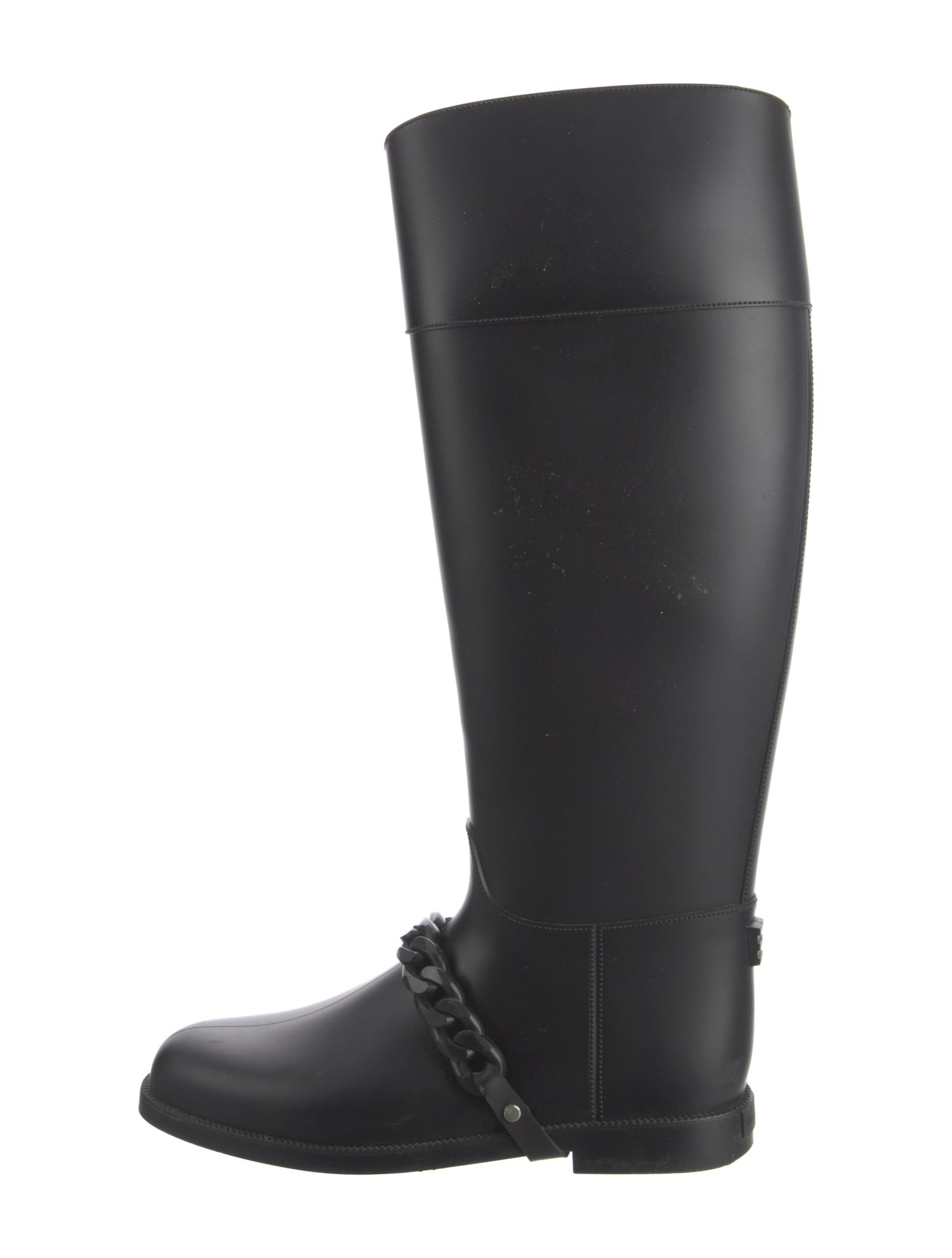 Givenchy Rubber Chain-Link Accents Rain Boots