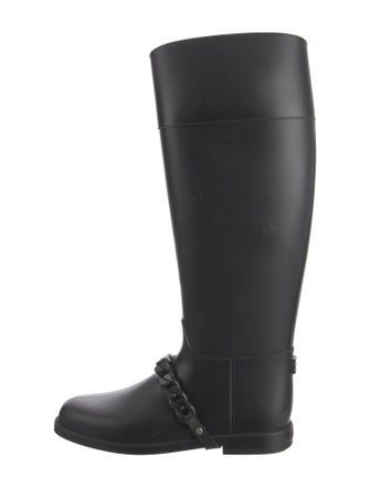 Givenchy Rubber Chain-Link Accents Rain Boots