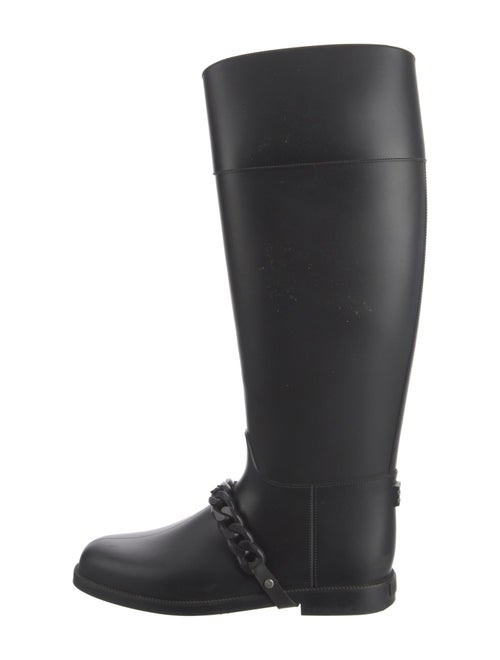 Givenchy Rubber Chain-Link Accents Rain Boots