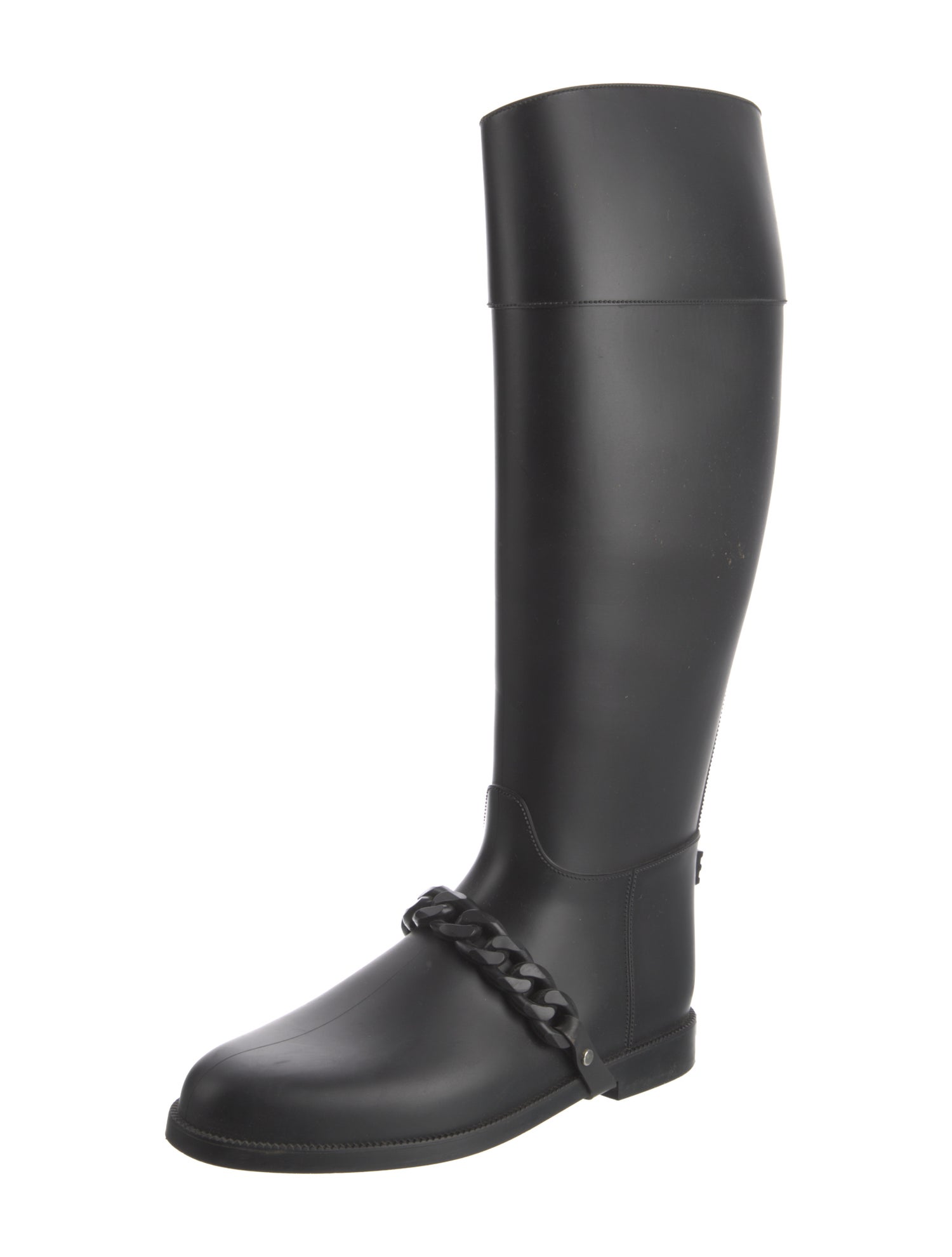 Givenchy Rubber Chain-Link Accents Rain Boots