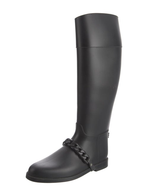 Givenchy Rubber Chain-Link Accents Rain Boots