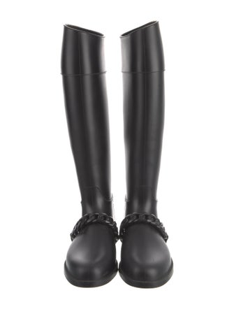 Givenchy Rubber Chain-Link Accents Rain Boots