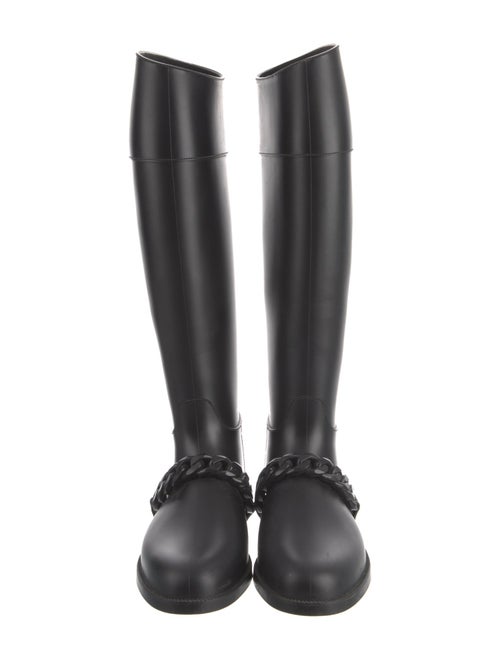 Givenchy Rubber Chain-Link Accents Rain Boots