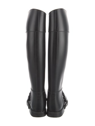 Givenchy Rubber Chain-Link Accents Rain Boots