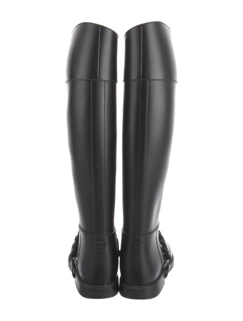 Givenchy Rubber Chain-Link Accents Rain Boots