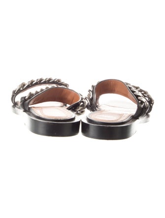 Givenchy Leather Chain-Link Accents Slides