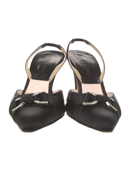 Givenchy Satin Crystal Embellishments Slingback Pumps