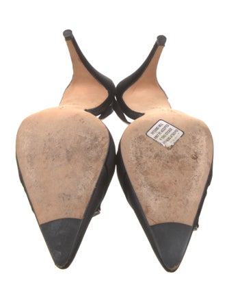 Givenchy Satin Crystal Embellishments Slingback Pumps