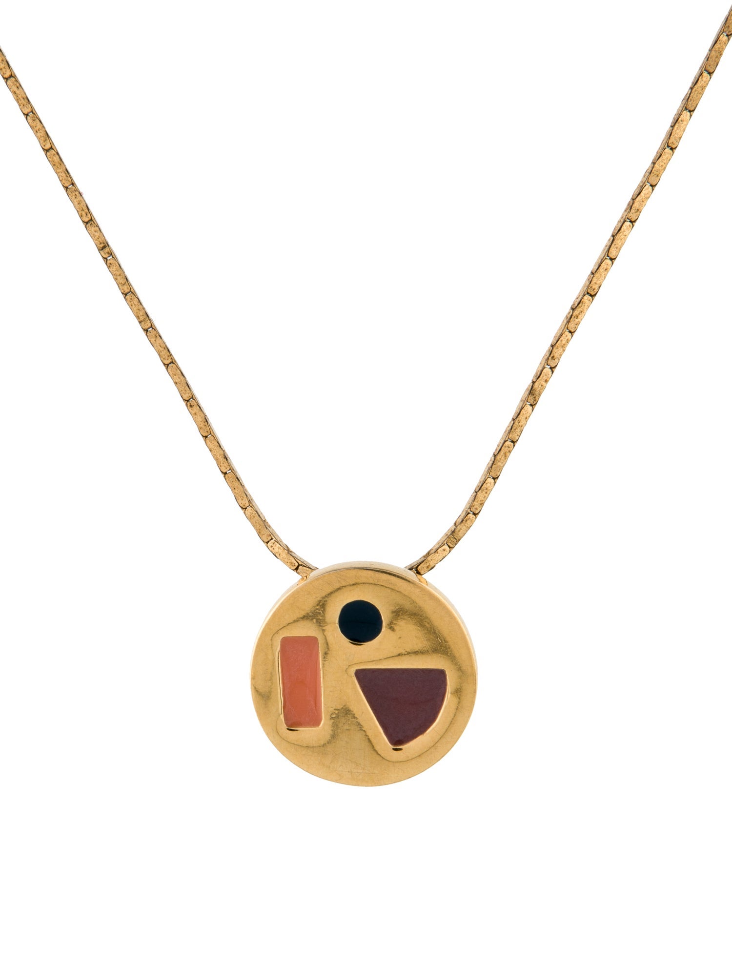 Givenchy Vintage Enamel Pendant Necklace