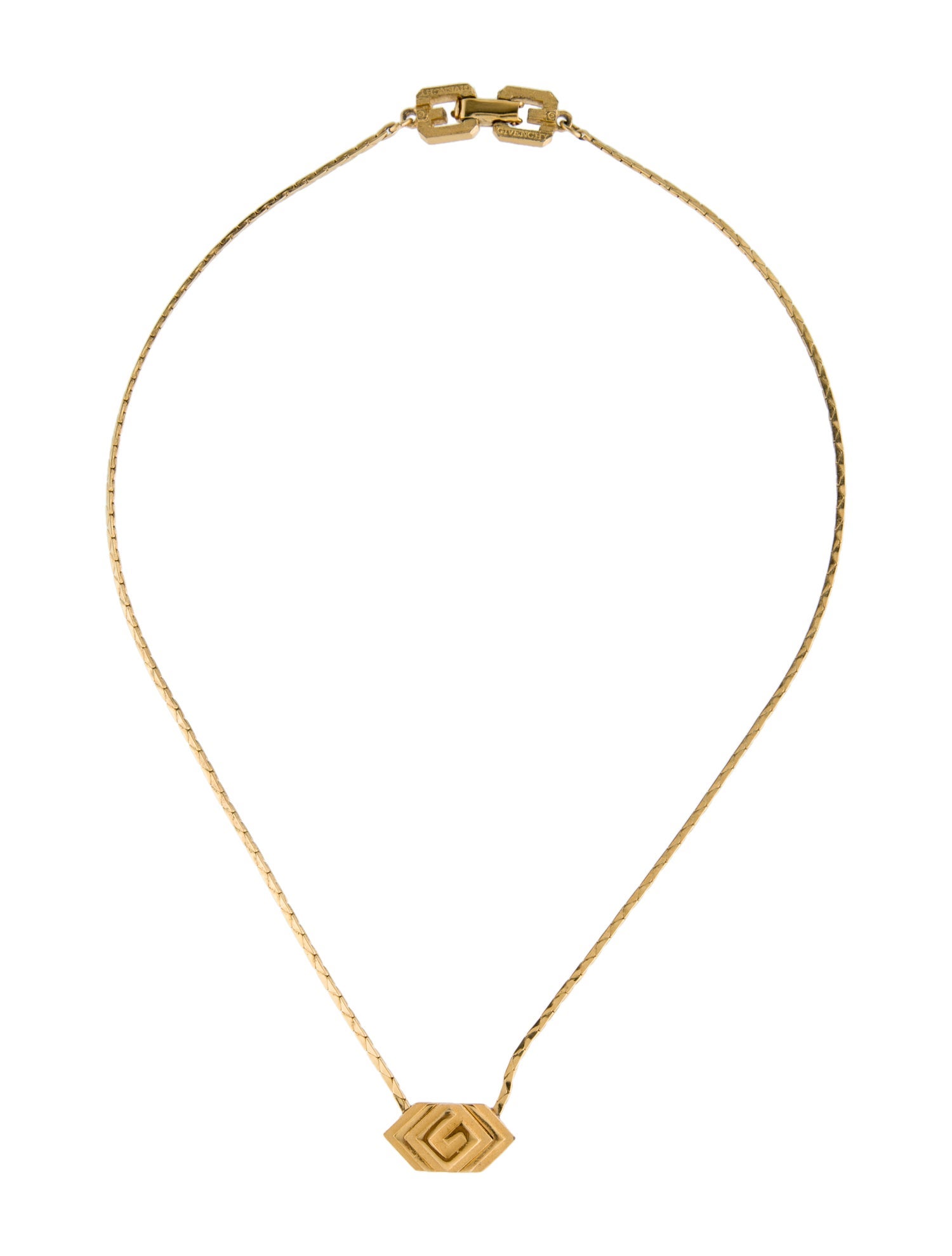 Givenchy Vintage G Pendant Necklace