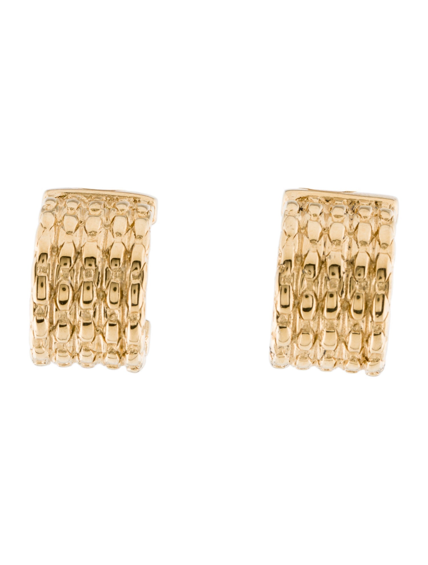 Givenchy Vintage Textured Clip-On Hoop Earrings