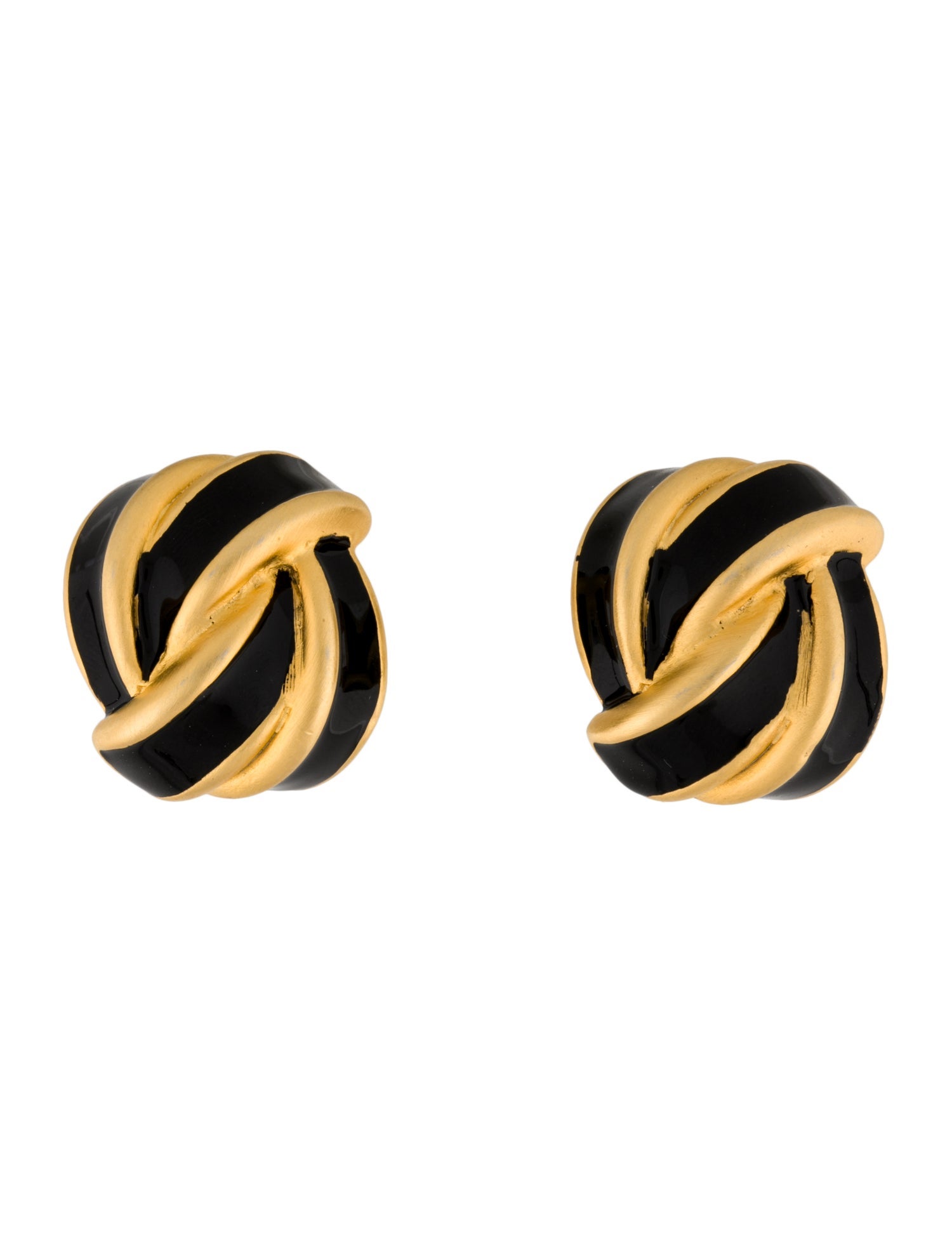 Givenchy Vintage Enamel Clip-On Earrings