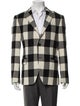 Givenchy Wool Plaid Print Blazer