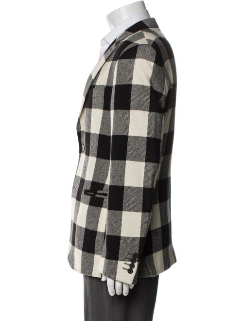 Givenchy Wool Plaid Print Blazer